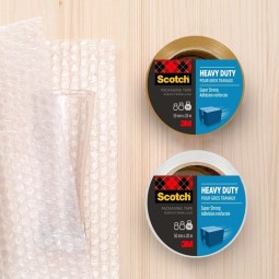 Pakkausteippi 48mm Scotch Extra Resistant katkaisulaitteella pitää erittäin lujasti ja sopii pakkaamiseen ja kuljetukseen