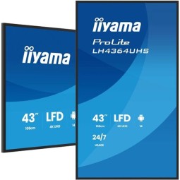 Tehokas 43" 4K/UHD-näyttö myymälämainontaan ja julkisten tilojen infoesityksiin edistyneillä ohjaus- ja liitäntävaihtoehdoilla.