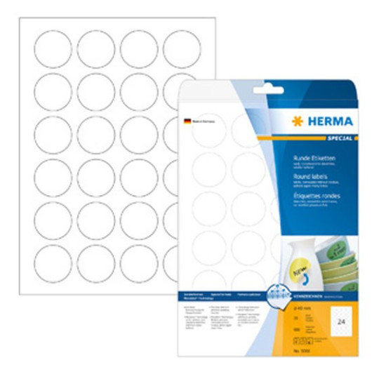 Irtoava tarra pyöreä 40mm Herma 5066 Movables