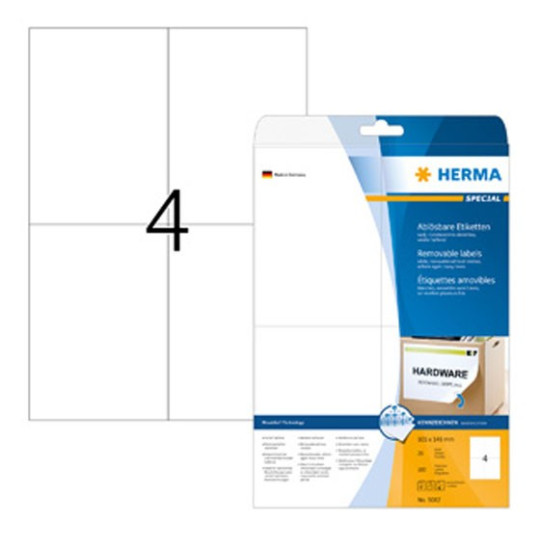 Irtoava tarra 105x148mm /100kpl Herma 5082 Movables