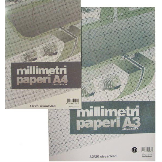 millimetrilehtiö a3/20 oranssi 10321