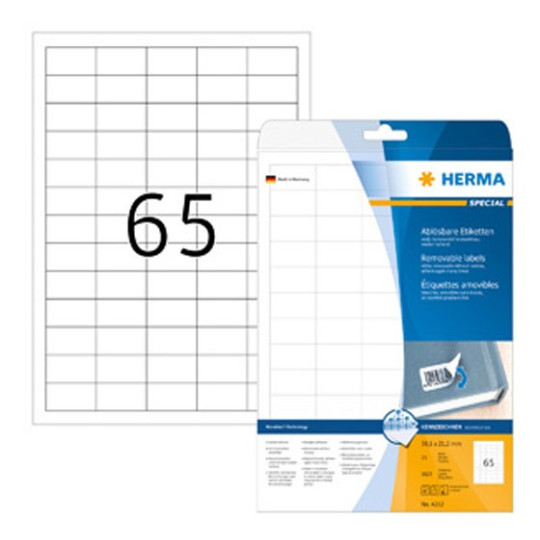 Irtoava tarra 38,1x21,2mm /1625kpl Herma 4212 Movables
