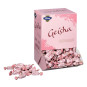 Fazerin Geisha Original on premium-luokan suklaa, jossa on hienoa maitosuklaata ja pehmeä nougat-täyte.
