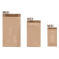 Paperipussi Midi 38x21x8cm /500kpl (pkt) – elintarvikekelpoinen paperipakkaus