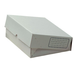 Arkistolaatikko 70mm Valkoinen/viivapainatus