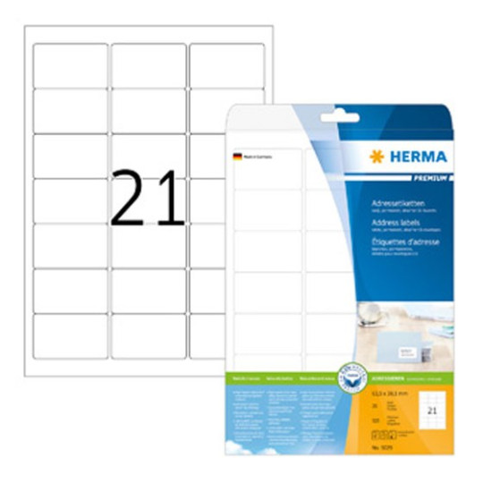 Herma 5029 tarra 63,5x38,1 mm 21-jak. /25 arkkia