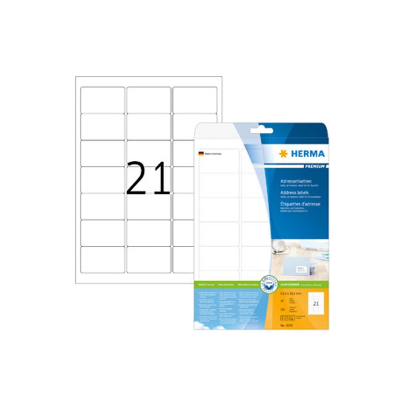 Herma 5029 tarra 63,5x38,1 mm 21-jak. /25 arkkia
