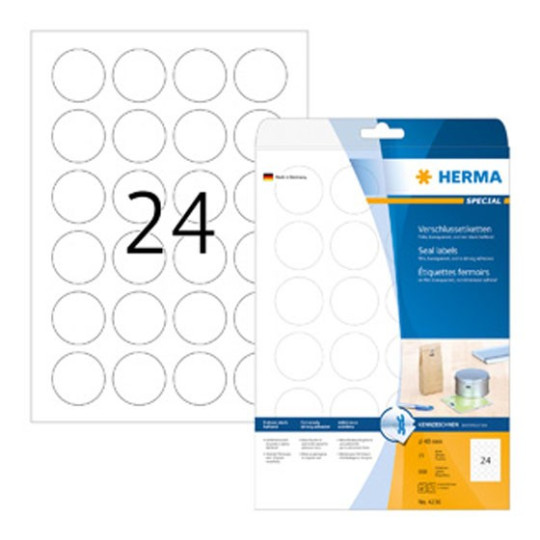 Herma 4236 Sinettitarra 40 mm Läpinäkyvä