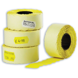 Etiketti 26x16mm keltainen irtoava hinnoittelijaan