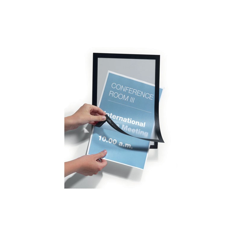 Tarra/magneettitasku A4 Musta /2kpl Duraframe