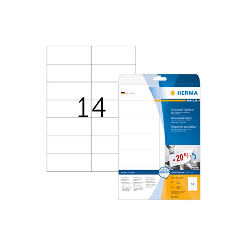 Irtoava tarra 105x42,3mm /350kpl Herma 5081 Movables