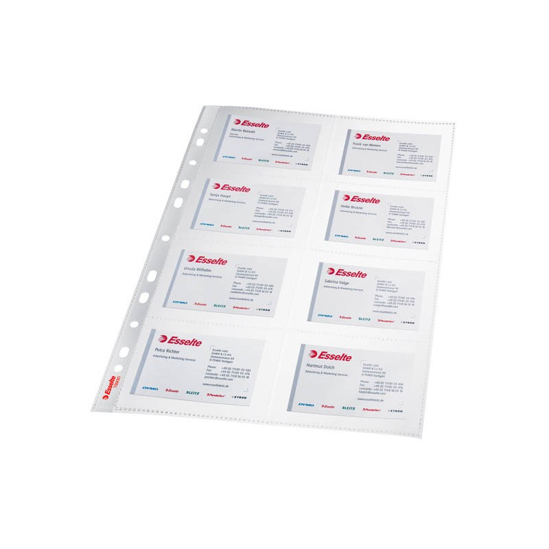 Kansiotasku käyntikorteille /10kpl Esselte