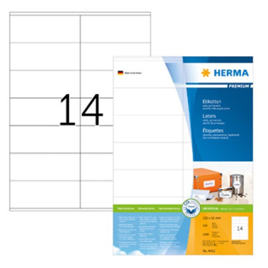 Herma 4452 tarra 105x42 mm 14-jak.