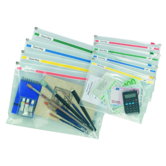 Snopake Zippa-Bag S Classic A4- Assorted (Pack Of 25) 12821