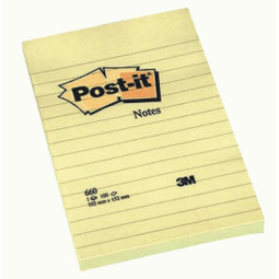 Viestilappu 102x152 Post-it 660 Viivat, enemmän kirjoitustilaa